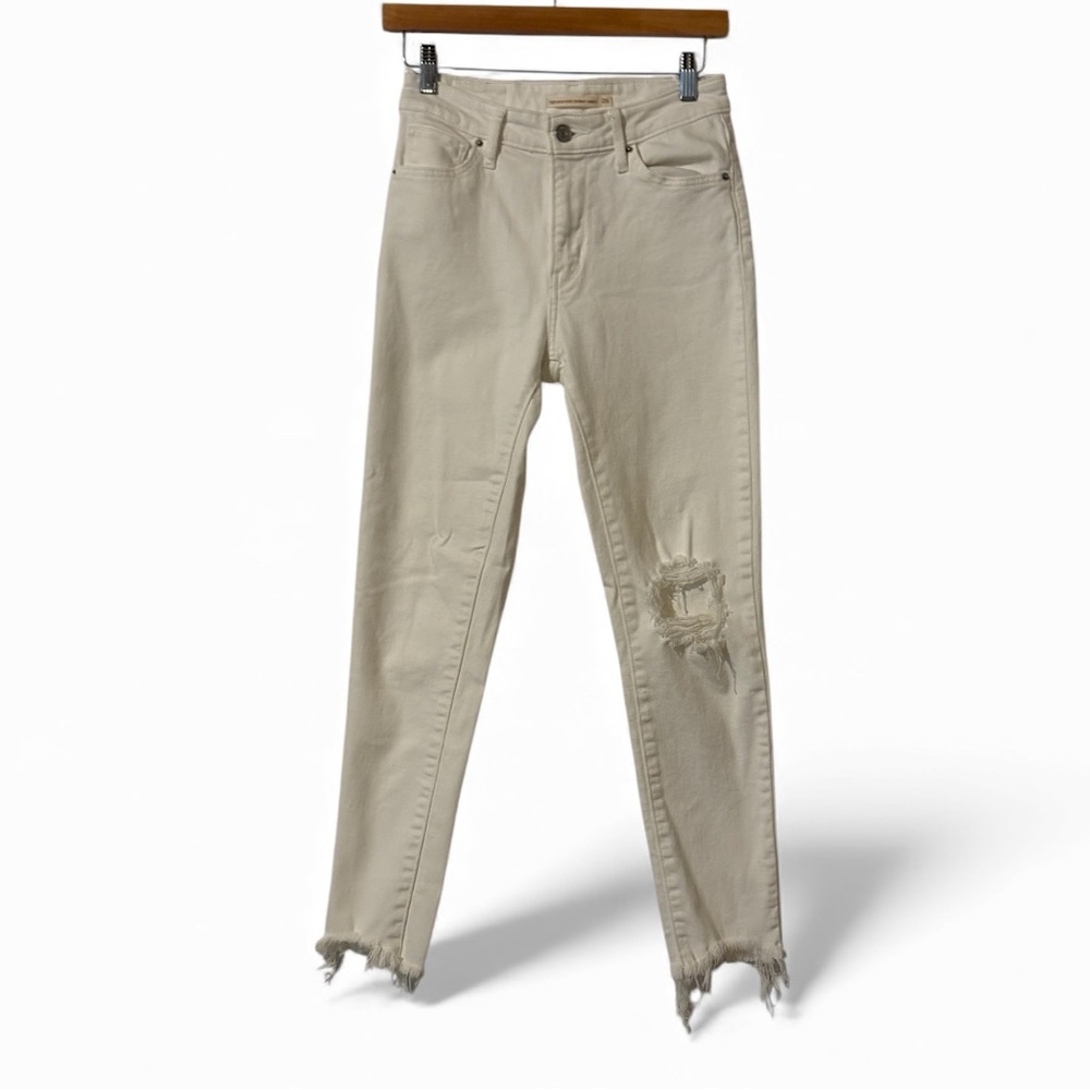 Levi’s 721 High Rise Skinny Ankle White Denim Jeans
